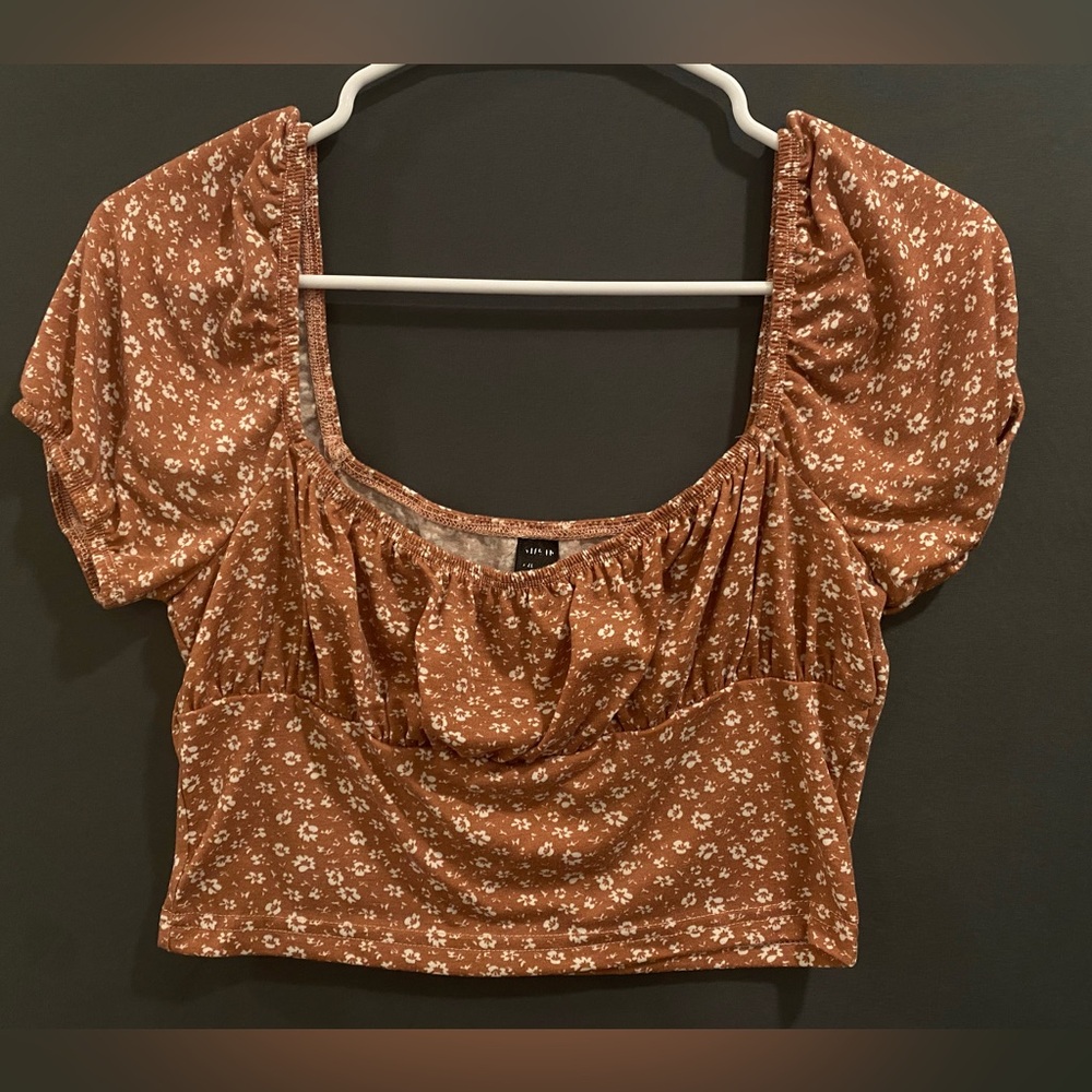 Shein floral crop top